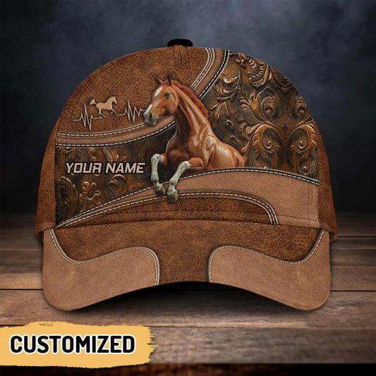Joycorners Horse Lovers Custom Name 3D Classic Cap