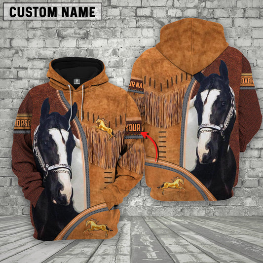 Joycorners Custom Name Horse Lovers 3D Printed Hoodie