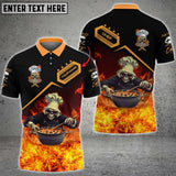 CHEF Fire - Personalized Name 3D Black All Over Printed Shirt