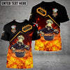 CHEF Fire - Personalized Name 3D Black All Over Printed Shirt