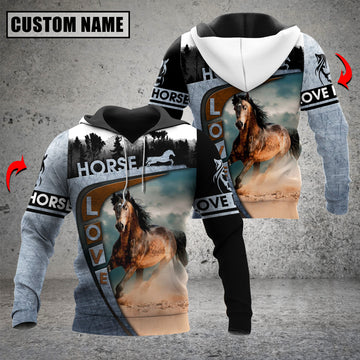 Joycorners Horse Lover 3D Printed Hoodie