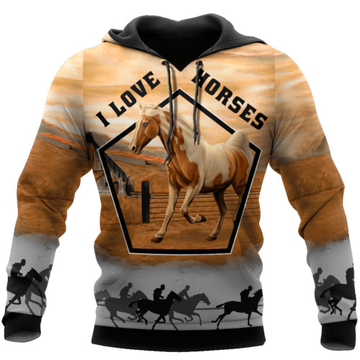 Joycorners Horse Lover 3D Printed Hoodie