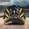 Joycorners Moose Hunting Hexagon Pattern Multicolor Personalized Name 3D Cap