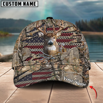Joycorners Deer Hunting Personalized Name 3D Cap (2 colors)