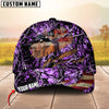 Joycorners Deer Hunting USA Flag Crack Camo Pattern Personalized Name 3D Cap