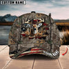 Joycorners American Flag Hunting Deer Crack Camo Pattern Multicolor Option Personalized Cap