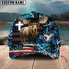Joycorners Cross America Hunting Moose Crack Camo Pattern Multicolor Option Personalized Cap