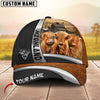 Joycorners Highland Cattle Farm Scene Personalized Name 3D Cap