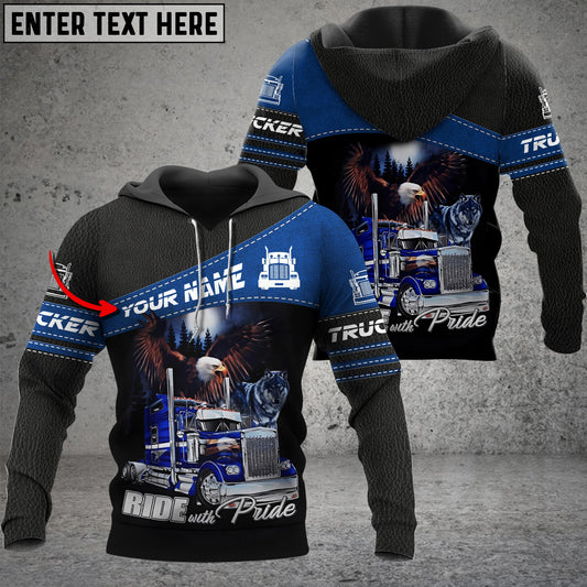 Joycorners Premium Personalized Unisex All Over Printed Trucker 3D Hoodie 47 LM2209