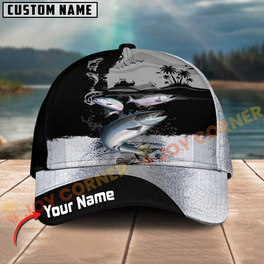 Joycorners Salmon Fishing Arctic Frost Customized Name 3D Cap