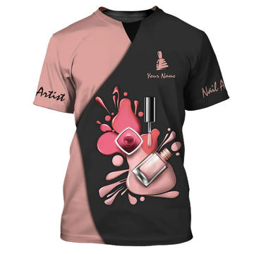 Nails - Personalized Name Gift for Nails Lovers, Nails Salon Uniform 3D Shirt