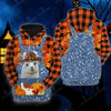 Joycorners Happy Halloween Llama Orange Plaid All Printed 3D Shirt