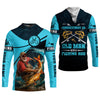 Joycorners Never Underestimate An Old Man With A Fishing Rod Custom Name UPF Shirts, Men's Fishing Shirt