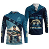 Joycorners Mine's So Big I Have To Use Two Hands Funny Fishing Shirt, SPF Shirt For Men, Gift For Fisherman