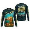 Joycorners There's Nothing A Beer And Fishing Can't Fix SPF Shirt For Men, Gift For Fisherman, Largemouth Bass Fishing