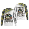 Joycorners Basshole Kiss My Bass Fishing UPF Shirts, Funny Fishing Shirt, Fishing Shirts For Men