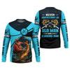 Joycorners Never Underestimate An Old Man With A Fishing Rod Custom Name UPF Shirts, Men's Fishing Shirt