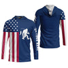 Joycorners Bigfoot American Flag Patriotic Fishing Shirt, SPF Shirt For Men, Gift For Fisherman, Fishing Shirts For Men