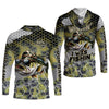 Joycorners Wishin I Was Fishin Camo Fishing Shirt, Bass Fishing Shirt, SPF Shirt For Men, Presents For Fishermen