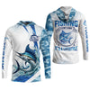 Joycorners Fishing It's Not A Hobby It's A Lifestyle Blue Camo Fishing UPF Shirts, Blue Marlin Fishing Shirts For Men