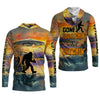 Joycorners Gone Squatchin And Catchin UFO Bigfoot Fishing UPF Shirts, Fishing Gifts For Men, Fishing Shirts For Men