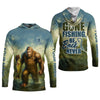 Joycorners Gone Fishing Be Back Never Sasquatch Fishing SPF Shirt, Performance Fishing Shirts, Men's Fishing Shirt