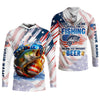 Joycorners Don't Bother Me While I'm Fishing Beer Patriotic Fishing Shirt, SPF Shirt For Men, Funny Fishing Shirt