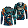 Joycorners Shark Fishing Shirt, Fearless In The Face Of The Unknown Fishing UPF Shirts, Fishing Gifts For Men