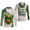 Joycorners I Just Want To Get High And Go Fishing Largemouth Bass Fishing SPF Shirt For Men, Funny Fishing Shirt