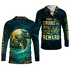 Joycorners The Struggle Is Real But So Is The Reward Horror Fishing SPF Shirt For Men, Men's Fishing Shirts Long Sleeve
