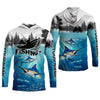 Joycorners Blue Marlin Fishing SPF Shirt For Men, Performance Fishing Shirts, Gift For Fisherman, Men's Fishing Shirt
