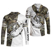 Joycorners Camo White Fishing UPF Shirts, Camouflage Fishing Shirts, Fishing Gifts For Men, Men's Fishing Shirt