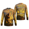 Joycorners The Best Things In Life Are Wild And Free Bigfoot Sunset Funny Fishing Shirt, SPF Shirt For Men