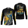 Joycorners Find Your Wild Swordfish Fishing SPF Shirt For Men, Gift For Fisherman, Men's Fishing Shirt