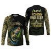 Joycorners Bass Fishing And Beer That's Why I'm Here Camouflage Fishing Shirts, Funny Fishing Shirt, SPF Shirt For Men