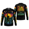 Joycorners Gone Squatchin And Catching Alien Bigfoot Funny Fishing Shirt, SPF Shirt For Men, Fishing Shirts For Men