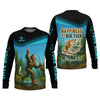 Joycorners Happiness Is A Big Fish And A Witness Bigfoot Fishing SPF Shirt, Funny Fishing Shirt, Men's Fishing Shirt