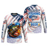 Joycorners Don't Bother Me While I'm Fishing Beer Patriotic Fishing Shirt, SPF Shirt For Men, Funny Fishing Shirt
