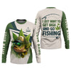 Joycorners I Just Want To Get High And Go Fishing Largemouth Bass Fishing SPF Shirt For Men, Funny Fishing Shirt