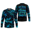 Joycorners I'd Just Rather Be Fishing Than Talking To Idiots Funny Fishing Shirt, SPF Shirt For Men, Men's Fishing Shirt