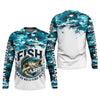 Joycorners Mens Fish Around And Find Out T Shirt, Funny Fishing Shirt, Mens SPF Shirt, Fishing Gifts For Men, Bass Fishing