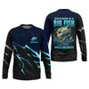 Joycorners Happiness Is A Big Fish And A Witness Fishing UPF Shirts, Funny Fishing Shirt, Fishing Shirts For Men