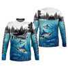 Joycorners Blue Marlin Fishing SPF Shirt For Men, Performance Fishing Shirts, Gift For Fisherman, Men's Fishing Shirt