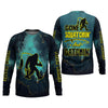 Joycorners Gone Squatchin And Catching Night Forest Performance Fishing Shirts, SPF Shirt For Men, Gift For Fisherman