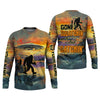 Joycorners Gone Squatchin And Catchin UFO Bigfoot Fishing UPF Shirts, Fishing Gifts For Men, Fishing Shirts For Men