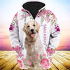 Joycorners Golden Retriever Floral 3D Custom Name And Dog Full Print Shirts