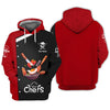CHEF - Personalized Name 3D Black & Red All Over Printed Shirt