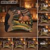 Joycorners Personalized Horse Ranch Landscape Leather Style Cap (9 Breeds)