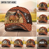 Joycorners Personalized Horse Orange Brown Leather Style Cap (9 Breeds)