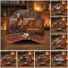 Joycorners Personalized Western Horse Tooled Leather Cap (9 Horses)